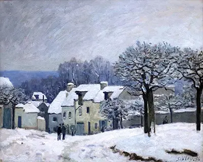 Place du Chenil in Marly, Snow Effect Alfred Sisley